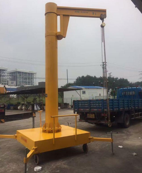 移動(dòng)式懸臂吊閑置鎖止?fàn)顟B(tài)